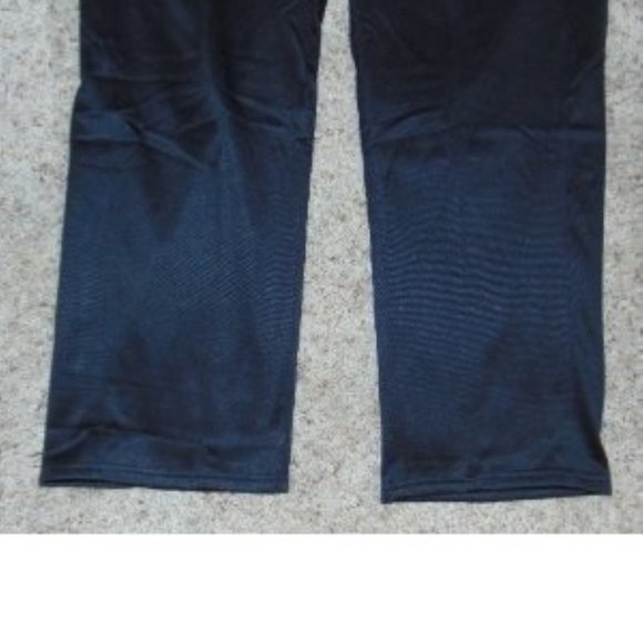 Mens Track Pants Black 2XL Fleece Lined Athletic Sweatpants Tek Gear Drawstring - Picture 4 of 5